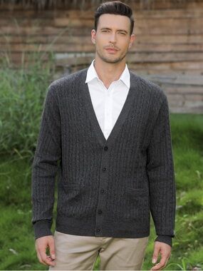 NWT Kallspin Wool Blend Cable-Knit Cardigan Men’s Size Large